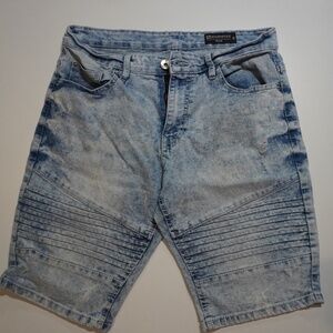 Southpole slim light wash blue denim shorts - 32